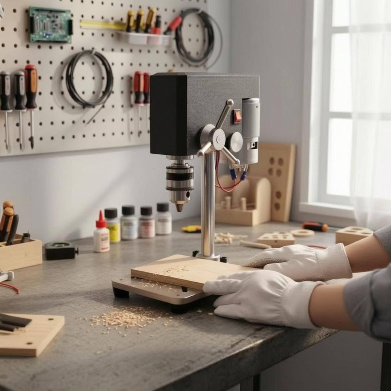 Power Tools Workshop - Mini Bench Drill Press Small Size