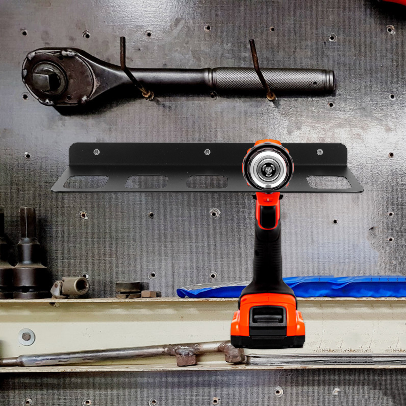 Power Tools Workshop - 1Set Garage Wall Mount Tool Organizer