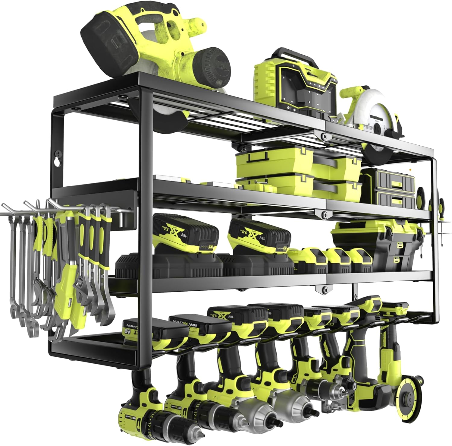 4 Layer Wall Mount Power Tool  - Power Tools Rack reseña y precio