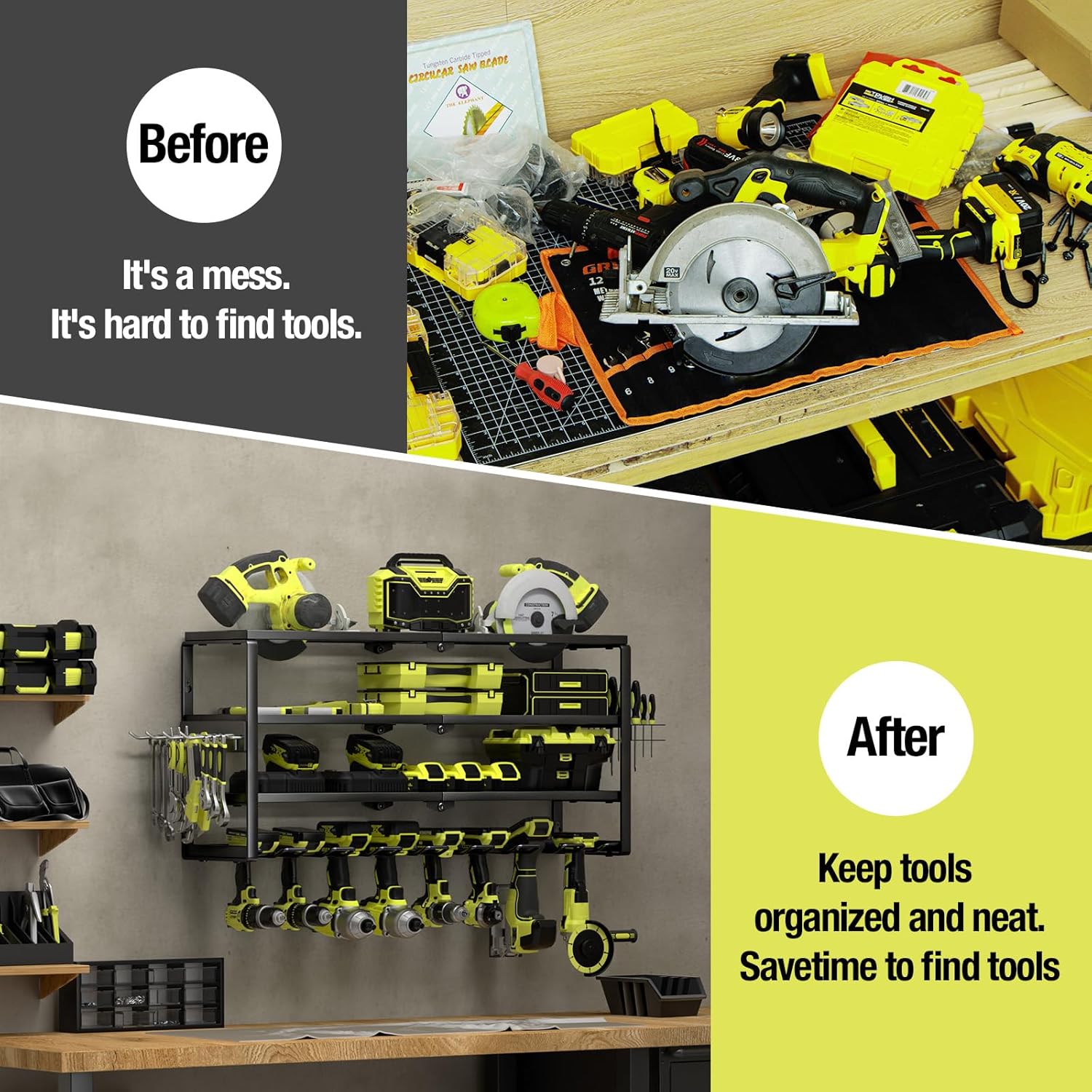 4 Layer Wall Mount Power Tool  - Power Tools Rack reseña y precio
