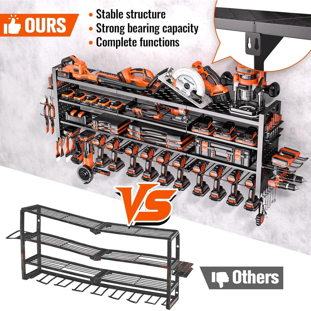 Large Power Tool Organizer Wal - Power Tools Rack reseña y precio