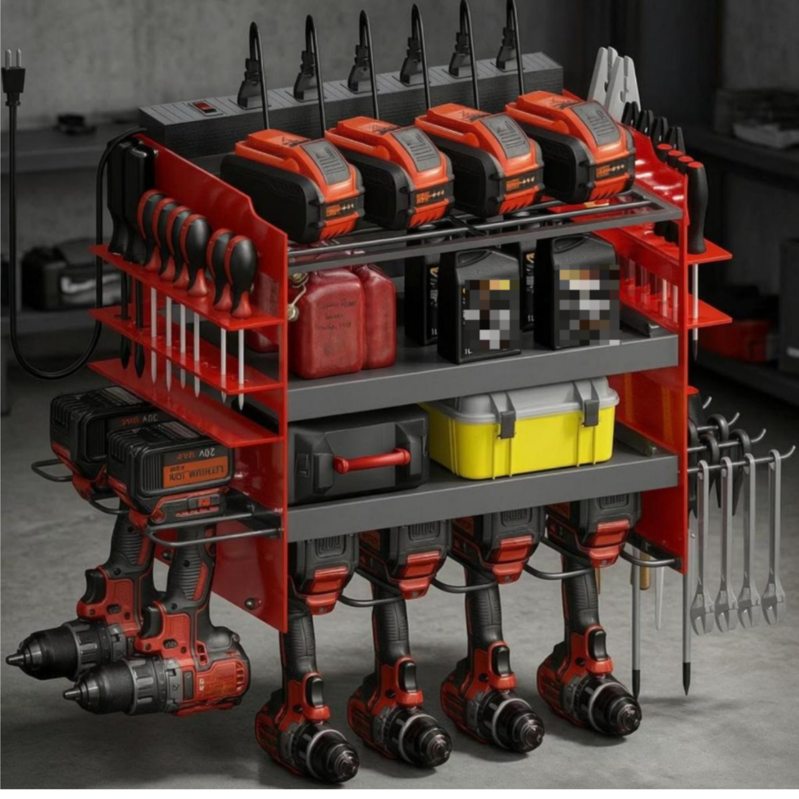 Power Strip Tool Rack Powder-C - Power Tools Rack reseña y precio