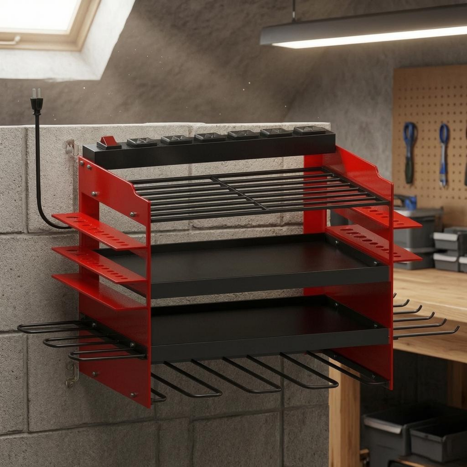 Power Strip Tool Rack Powder-C - Power Tools Rack reseña y precio