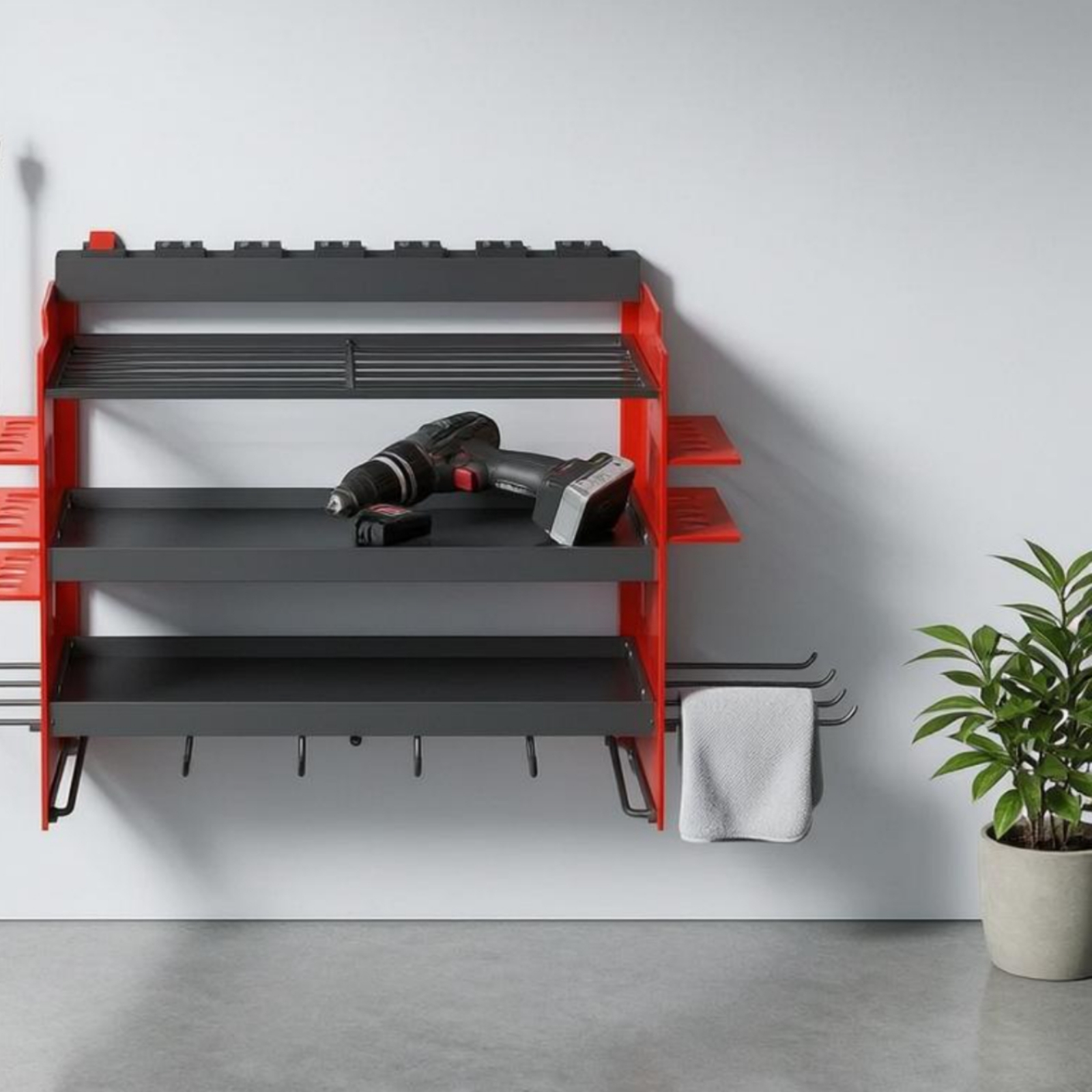 Power Strip Tool Rack Powder-C - Power Tools Rack reseña y precio