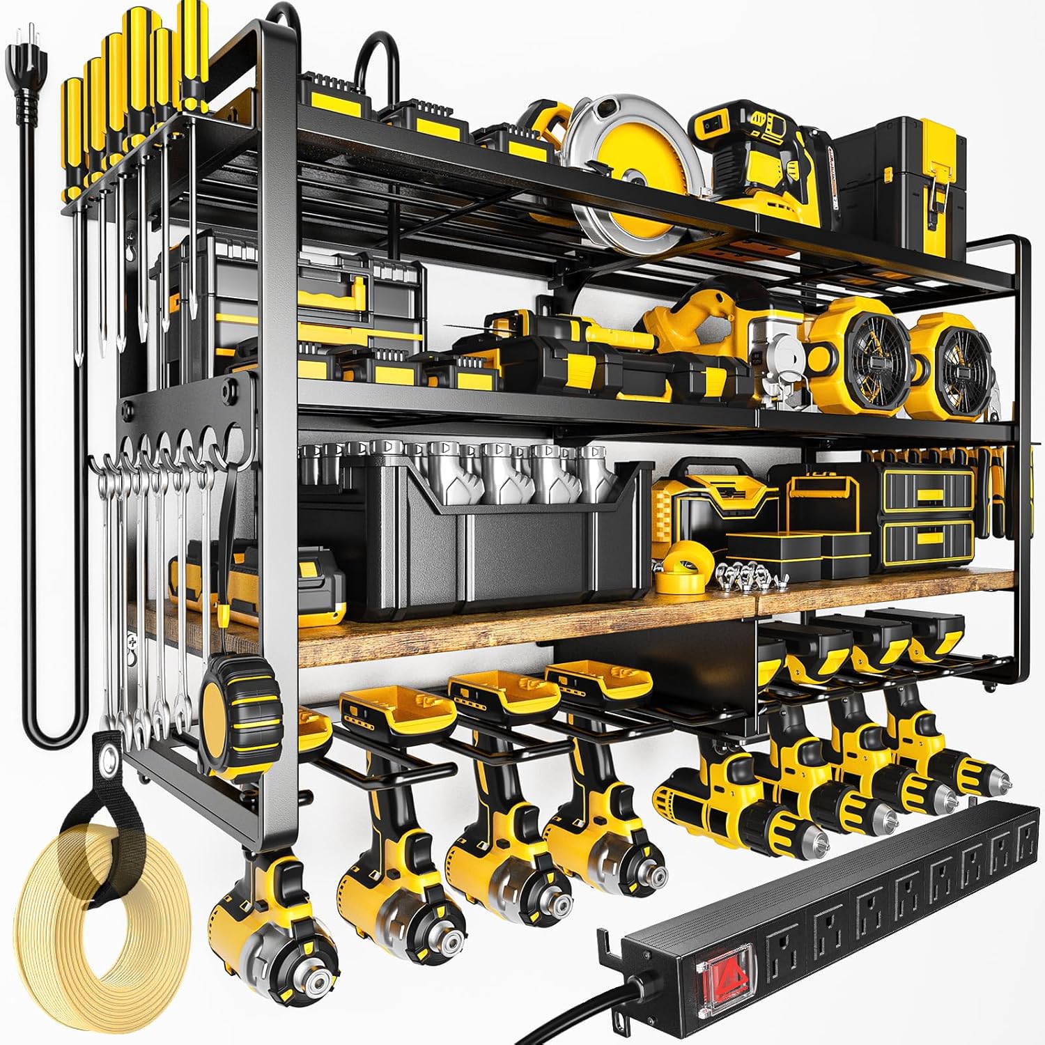 Large Power Tool Organizer Wal - Power Tools Rack reseña y precio