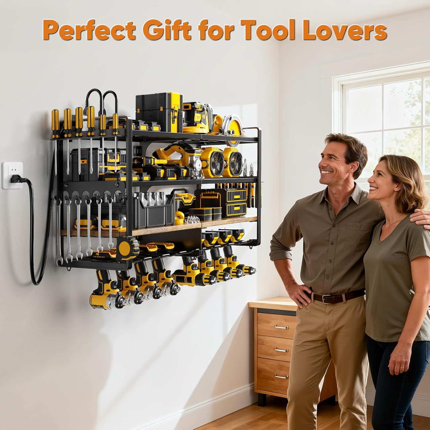 Large Power Tool Organizer Wal - Power Tools Rack reseña y precio