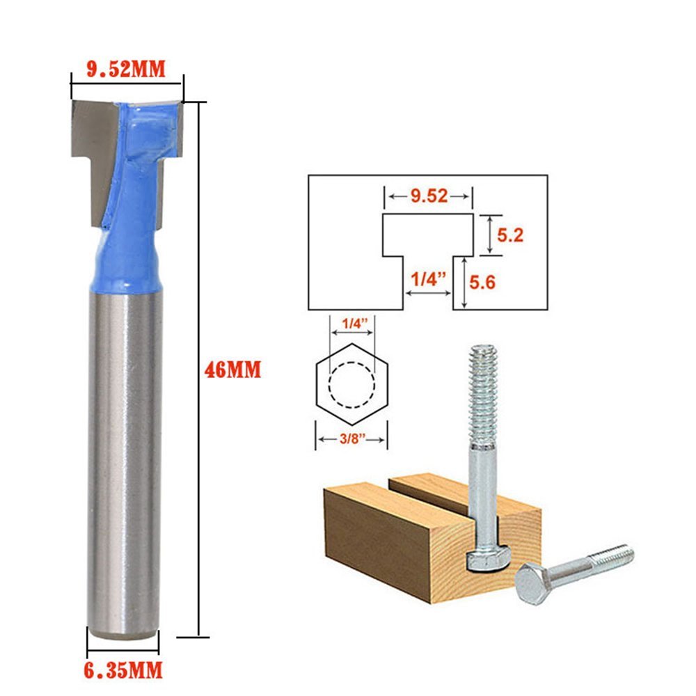 A11I 1/4 inch Shank T-Slot Cut - Power Tools Router reseña y precio