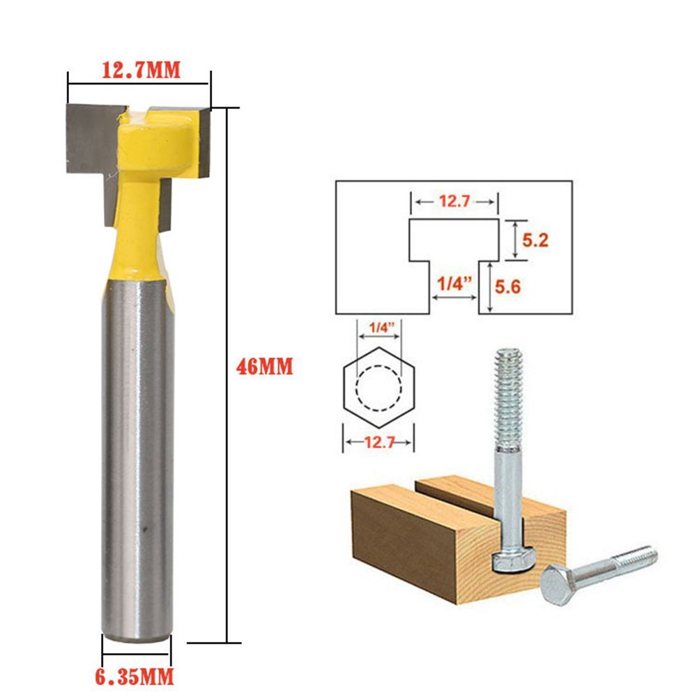 A11I 1/4 inch Shank T-Slot Cut - Power Tools Router reseña y precio