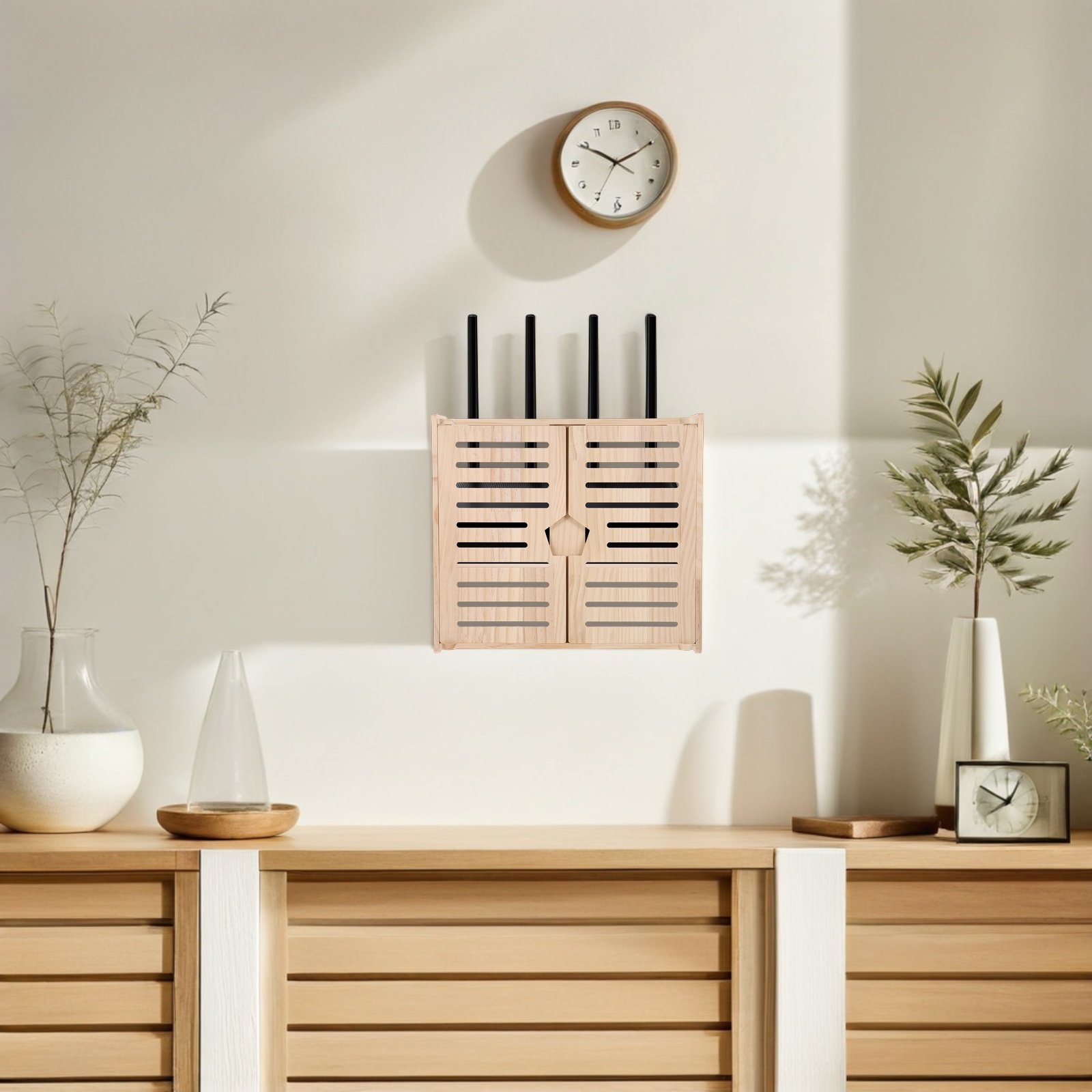 Wooden WiFi Router Storage Box - Power Tools Rack reseña y precio