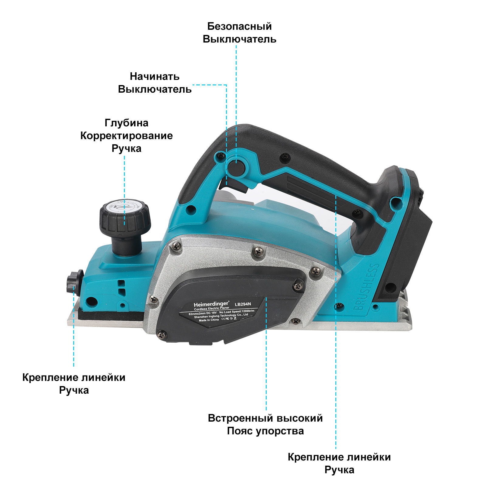 Heimerdinger 18V Rechargeable  - Planer Handheld Electric reseña y precio
