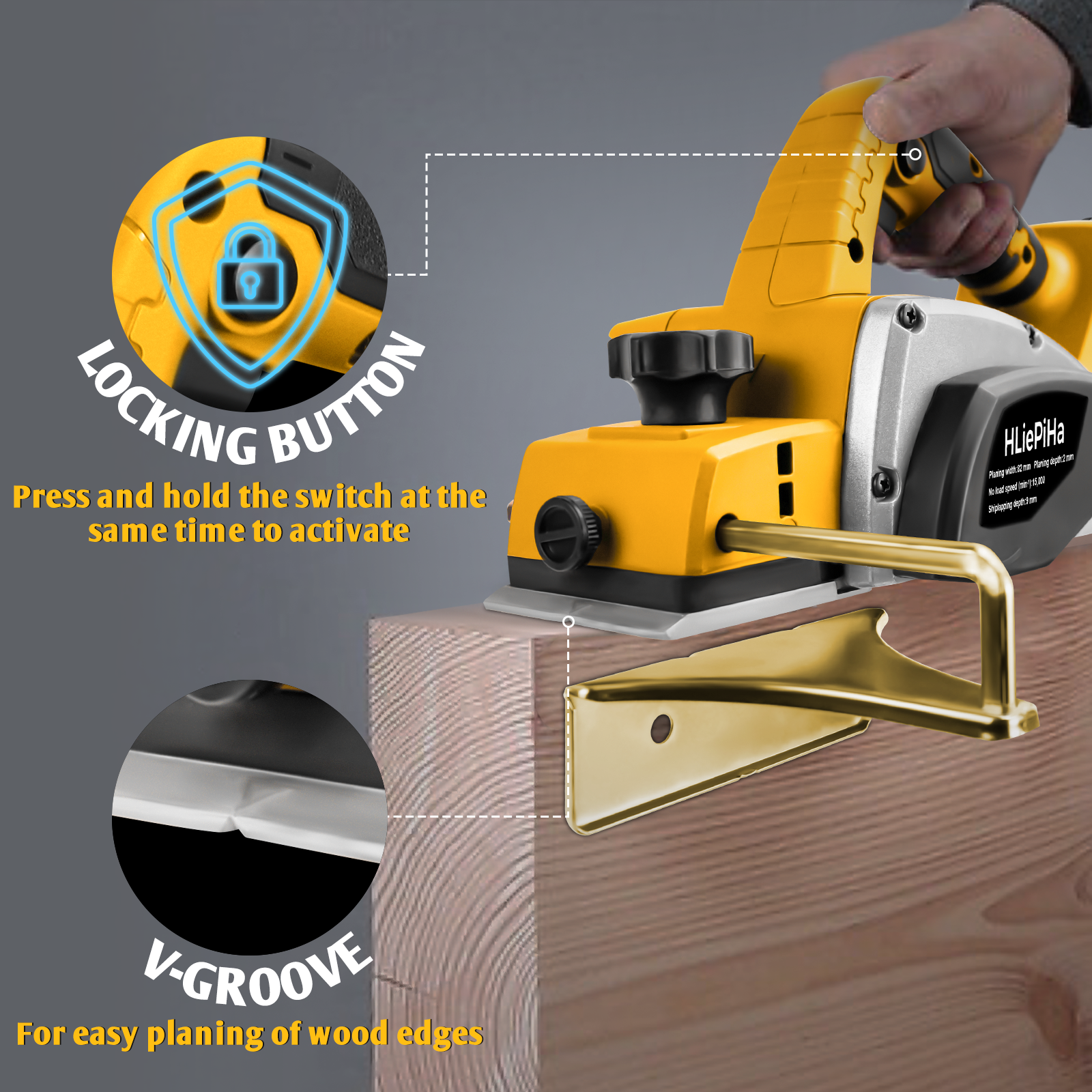 Brushless Electric Planer 82mm - Planer Handheld Electric reseña y precio