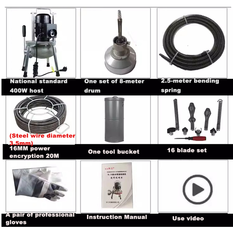 Electric Pipe Dredging Tool  W - Power Tools Types reseña y precio