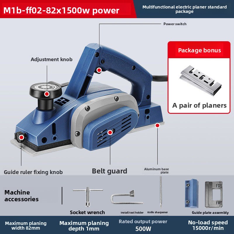 500W Electric Planer Portable  - Planer Handheld Electric reseña y precio
